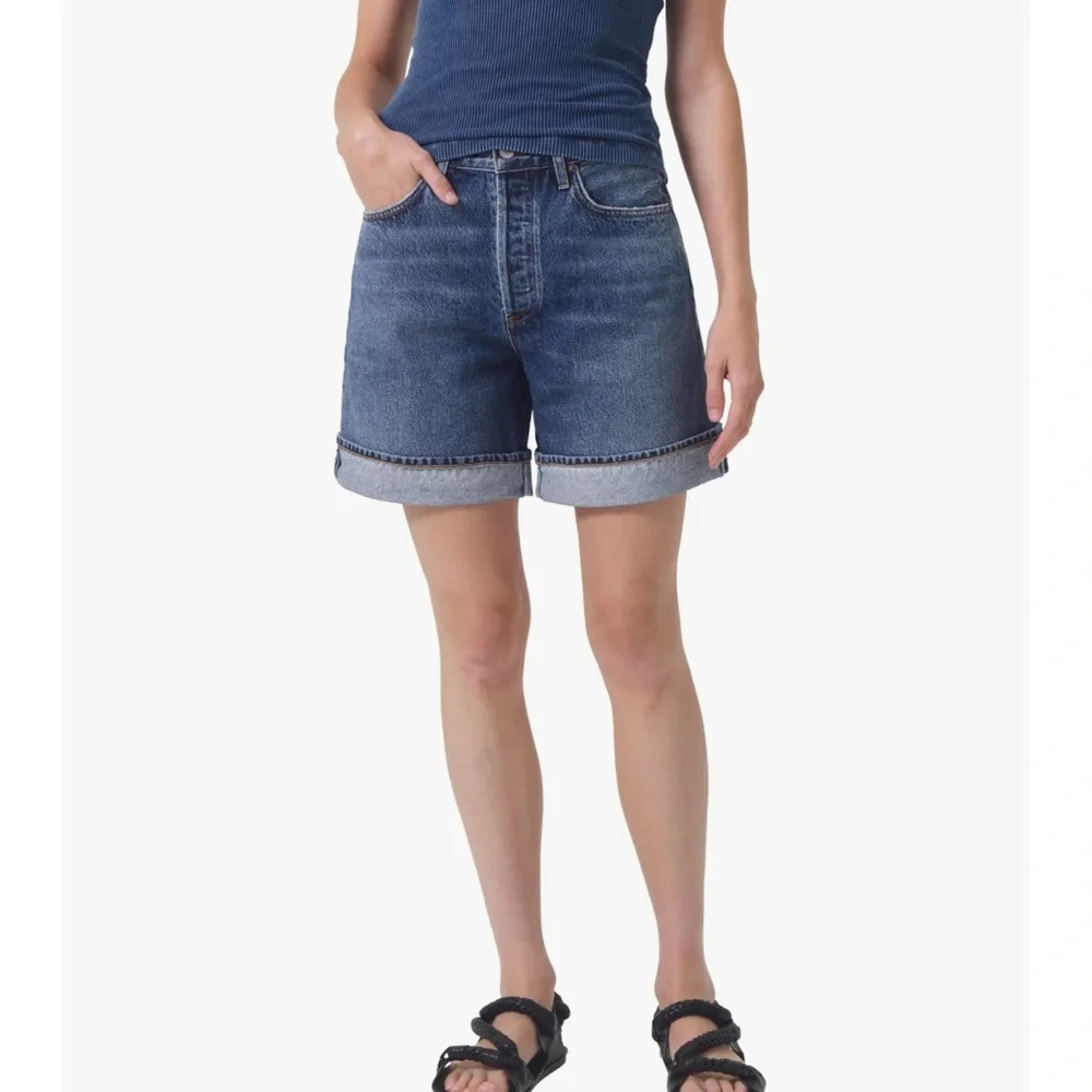 Agolde Dame Short High Rise Baggy Cuff NWT